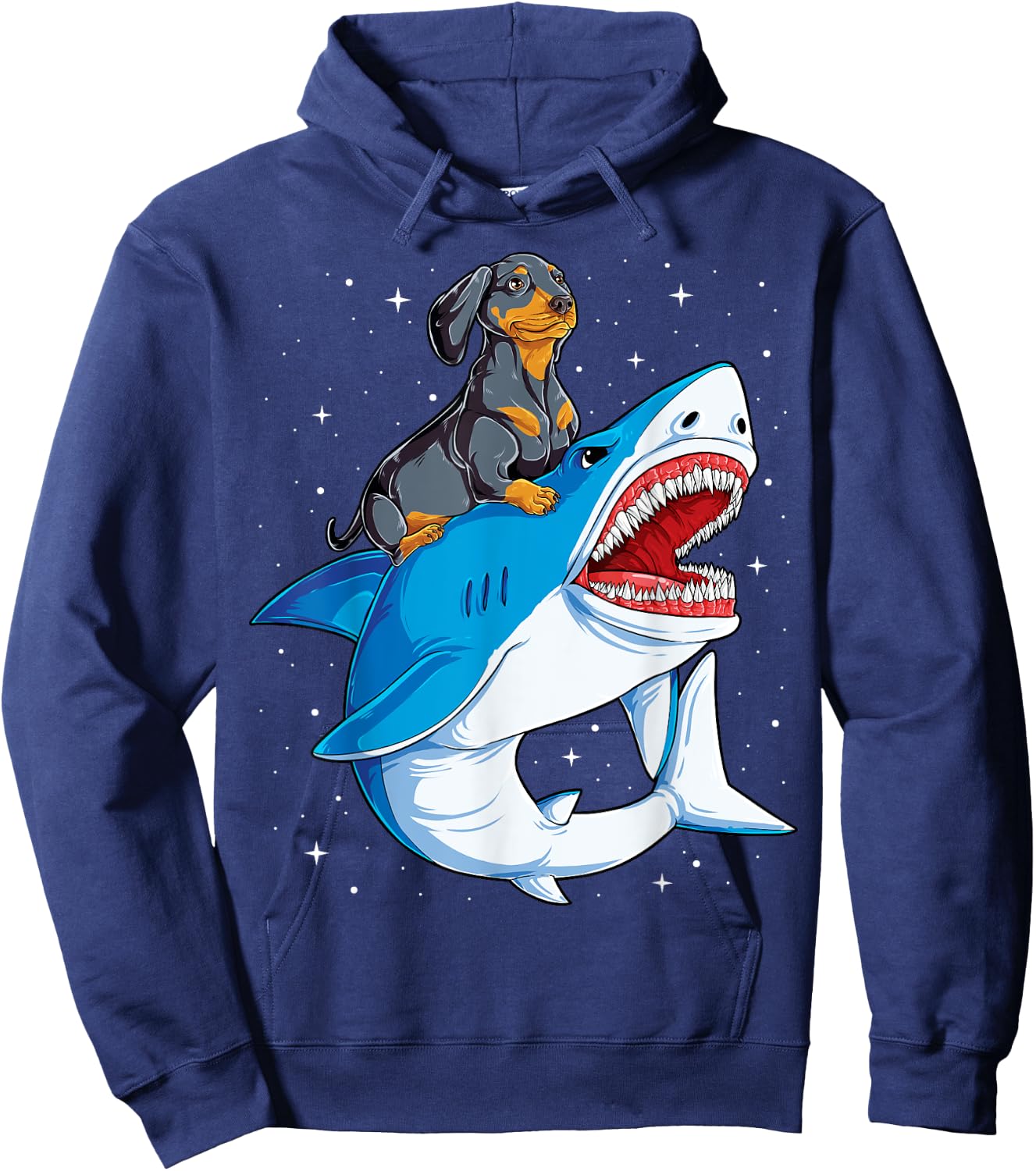 Dachshund Shark Kids Boys Men Space Galaxy Jawsome Gifts Hoodie - Hoodie | Navy