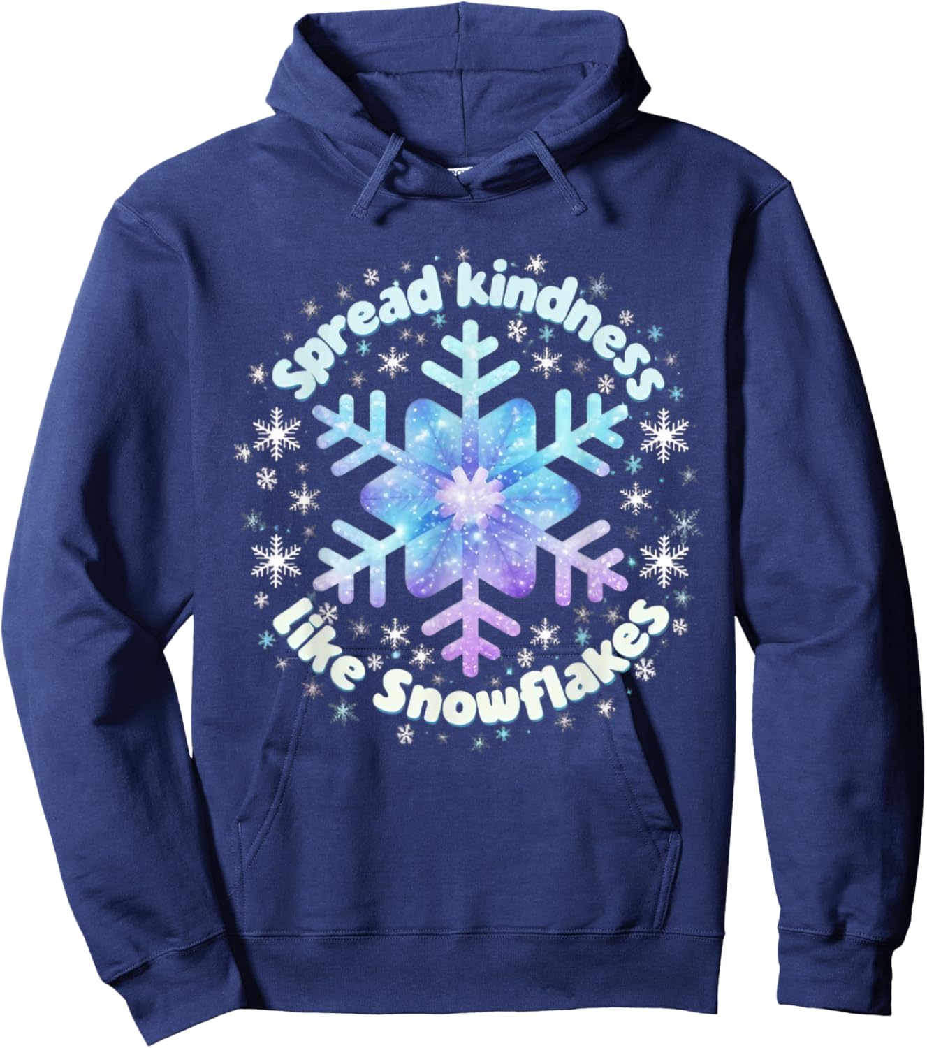 Spread Kindness Like Snowflakes Christmas Teacher Unity Day Hoodie - Hoodie | Navy