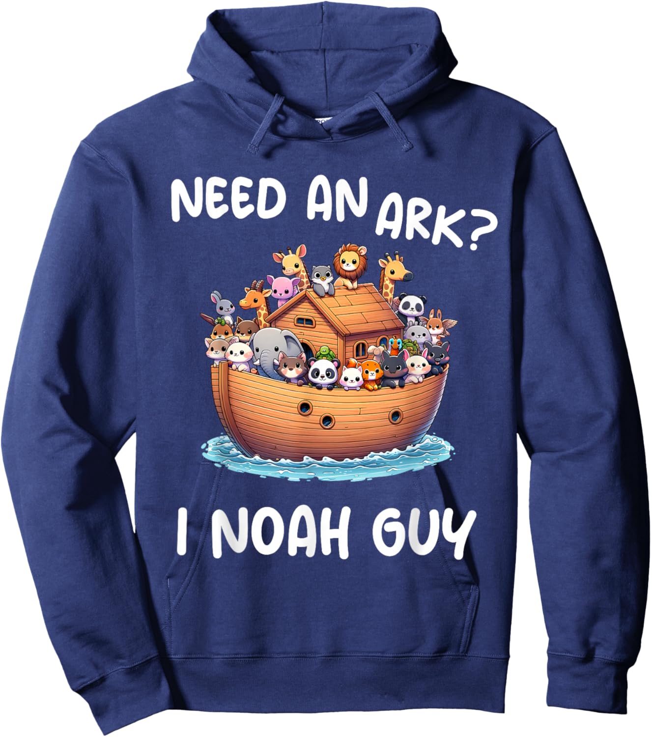 Anime Need An Ark? I Noah Guy Christian Funny Gifts Animal Hoodie - Hoodie | Navy