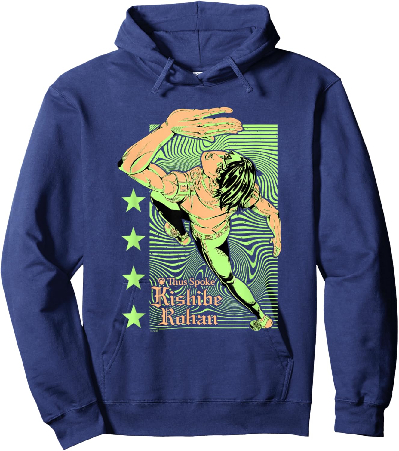 Thus Spoke Kishibe Rohan Running Clashing Colors Hoodie - Hoodie | Navy
