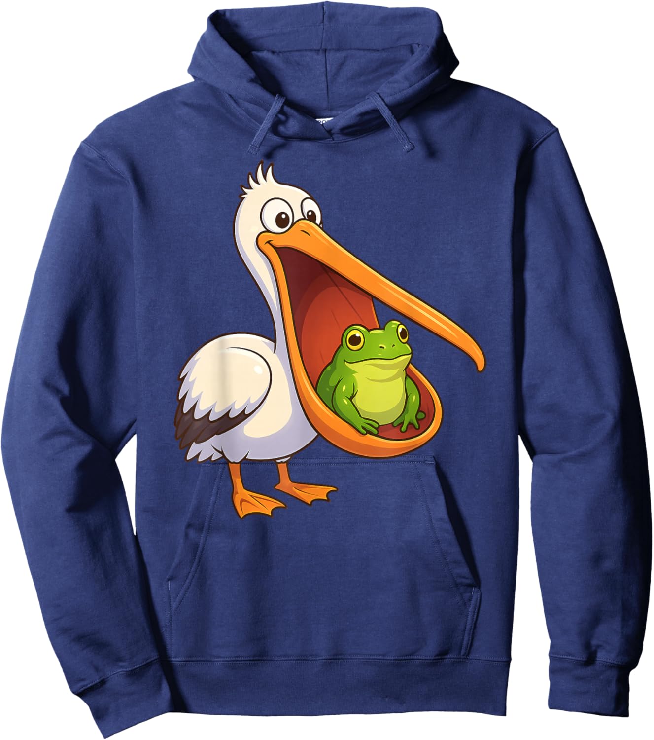 Funny Frog Pelican Animal Lover Boys Girls Kids Hoodie - Hoodie | Navy