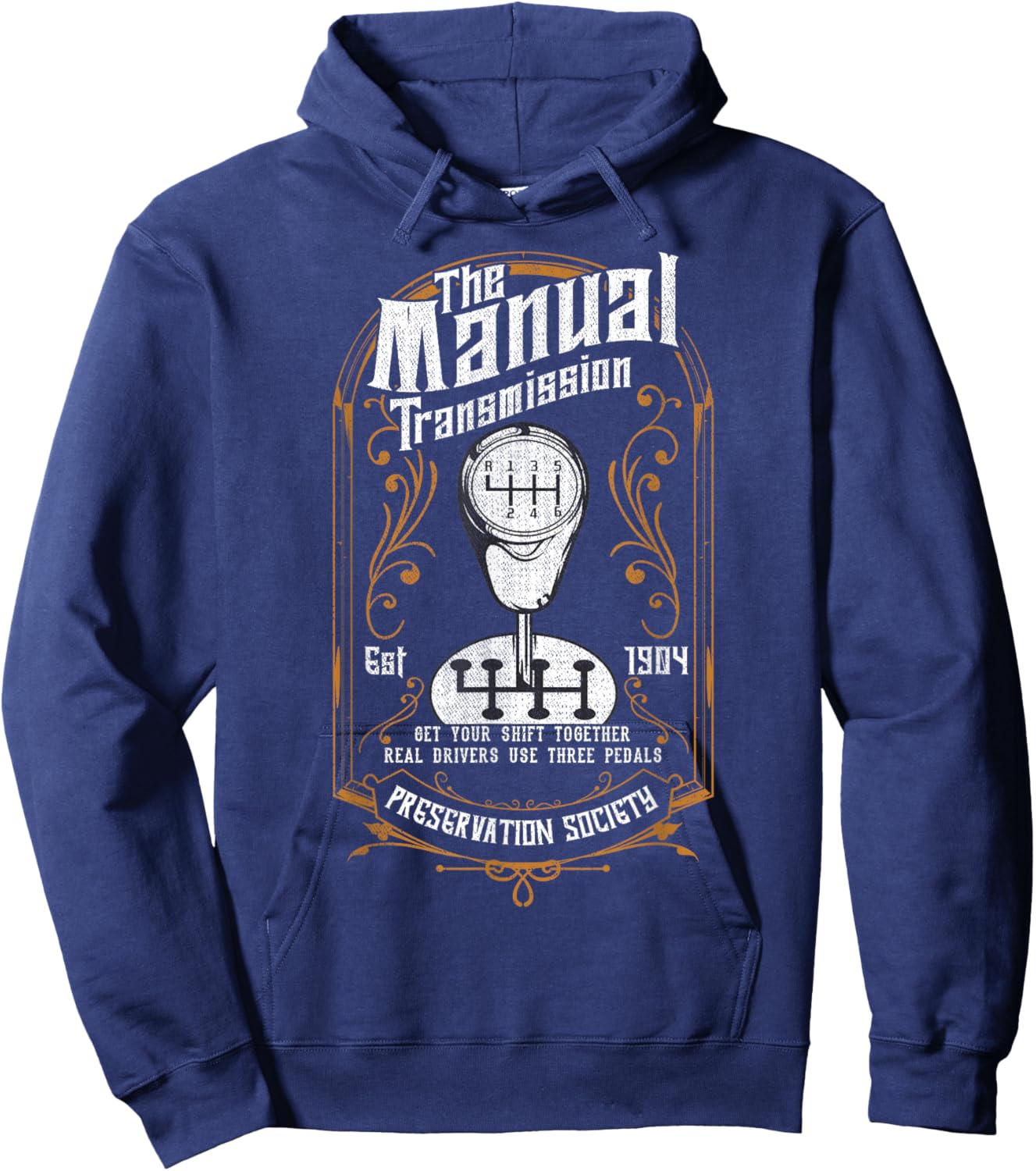 The Manual Transmission Shift Racing Drag Race Car Guy Racer Hoodie - Hoodie | Navy
