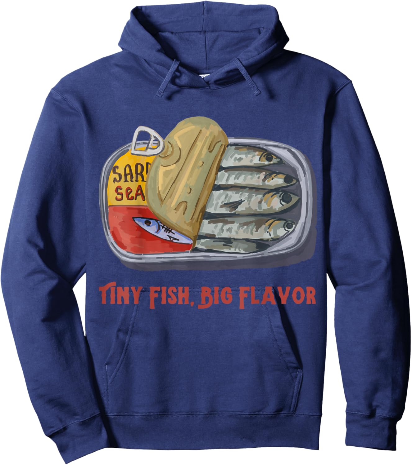 Cute Tinned Fish Tinned Sardines Fish Lover Vintage Graphic Hoodie - Hoodie | Navy