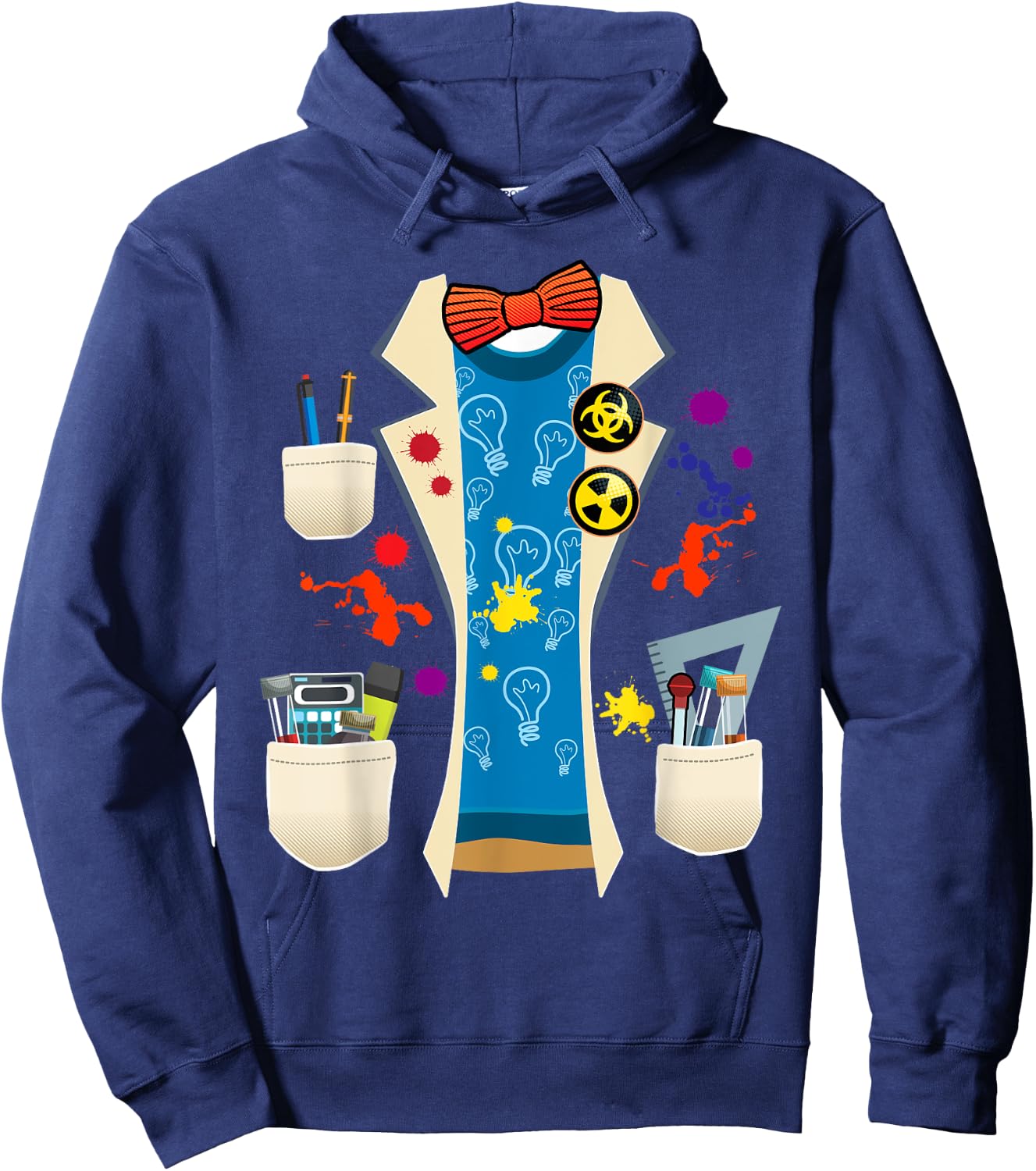 Halloween Mad Chemist Scientist DIY Costume Physics Science Hoodie - Hoodie | Navy