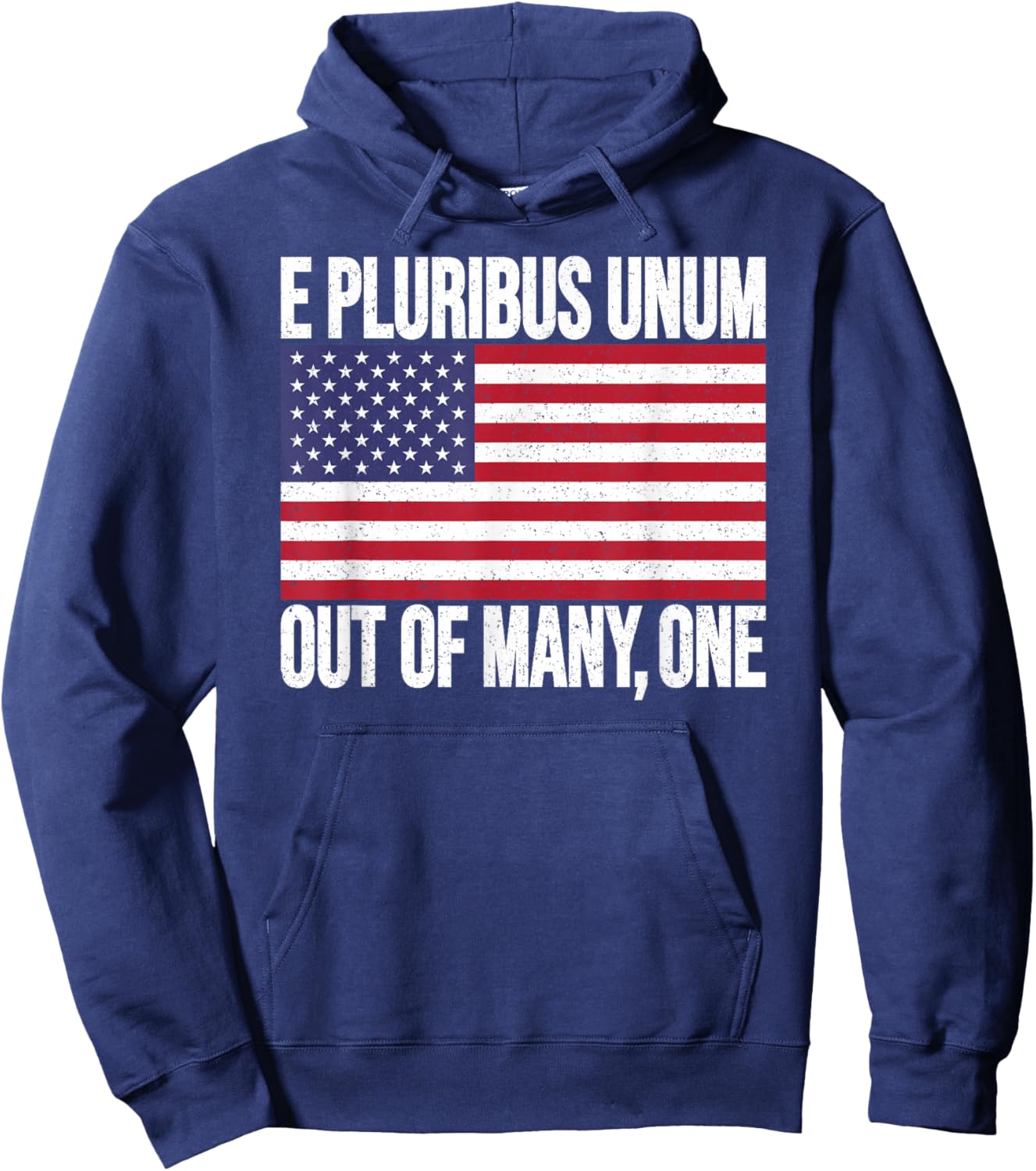E Pluribus Unum Usa Flag Hoodie - Hoodie | Navy