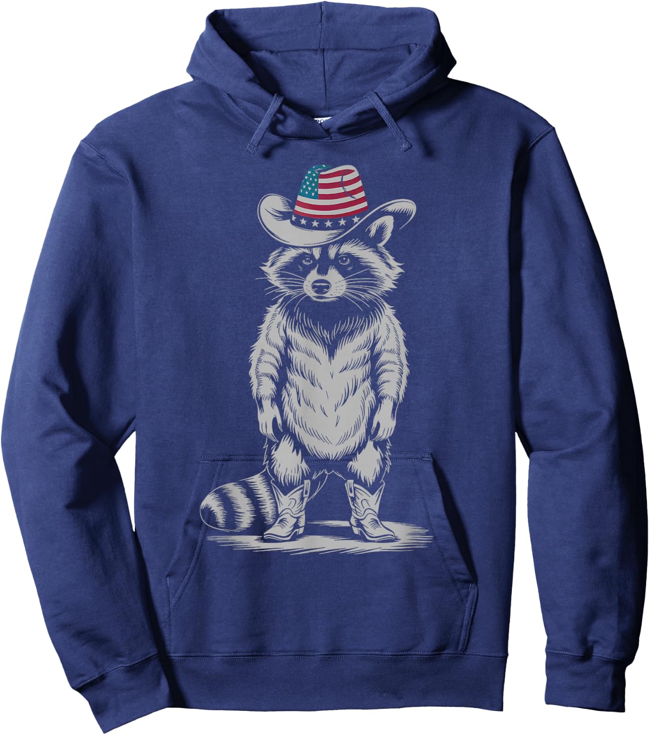 Vintage Racoon Trash Panda Cowboy Western Country Cowgirl Hoodie - Hoodie | Navy