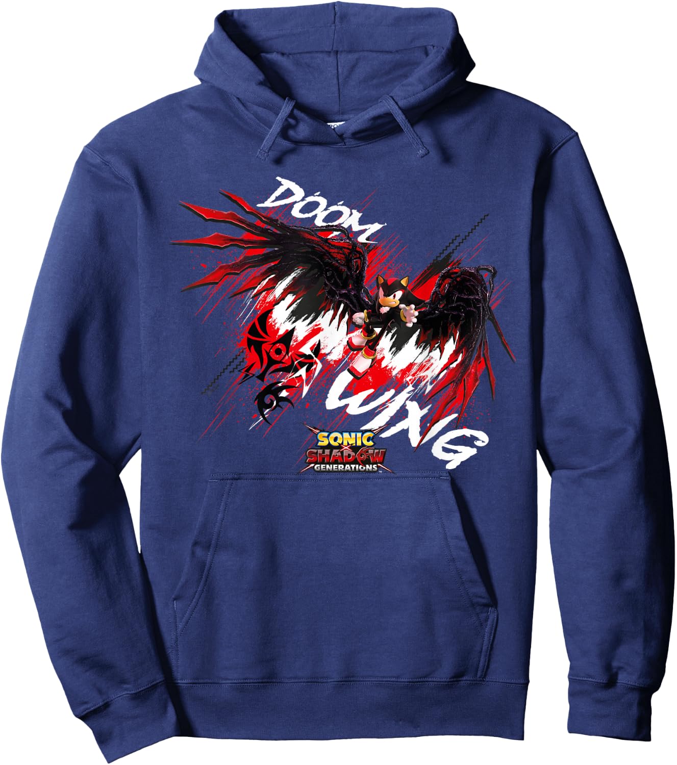 Sonic The Hedgehog, Sonic X Shadow Generations - Doom Wing Hoodie - Hoodie | Navy