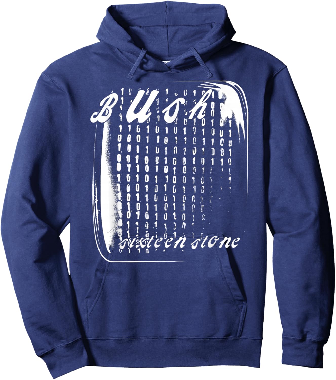 Bush – White Logo On Red Hoodie - Hoodie | Navy