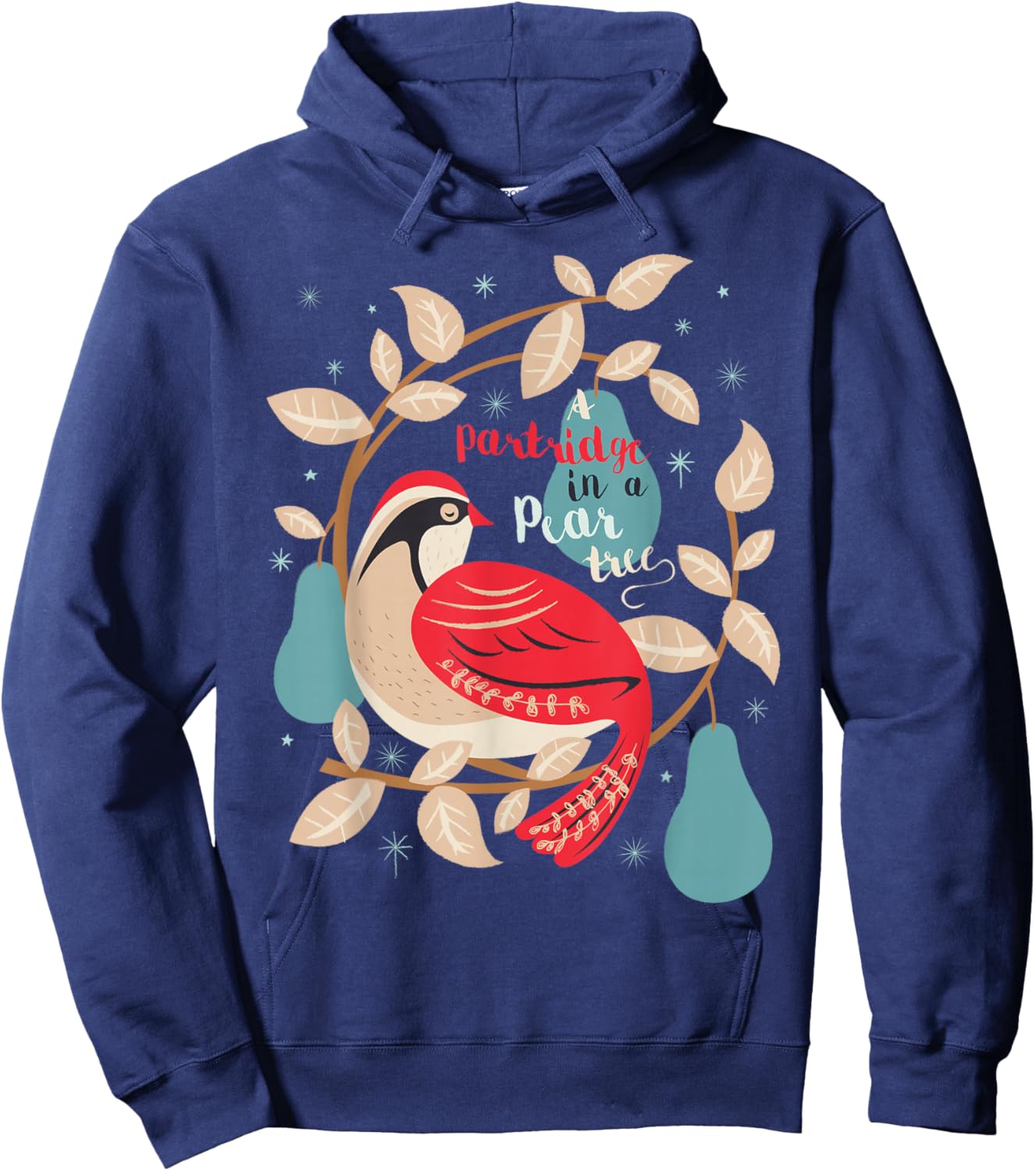 Partridge In A Pear Tree 12 Days Christmas Song My True Love Hoodie - Hoodie | Navy