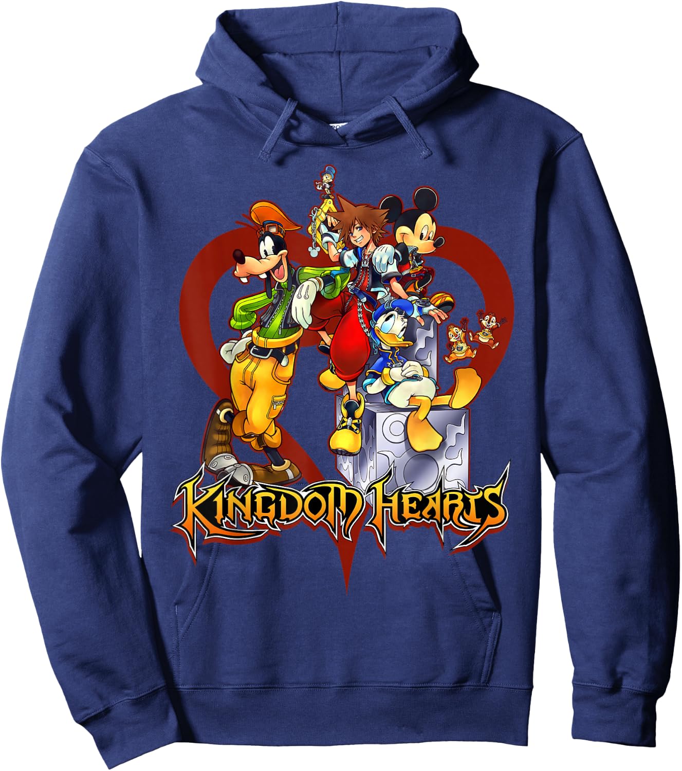 Kingdom Hearts - Sora Mickey Donald Goofy Hoodie - Hoodie | Navy