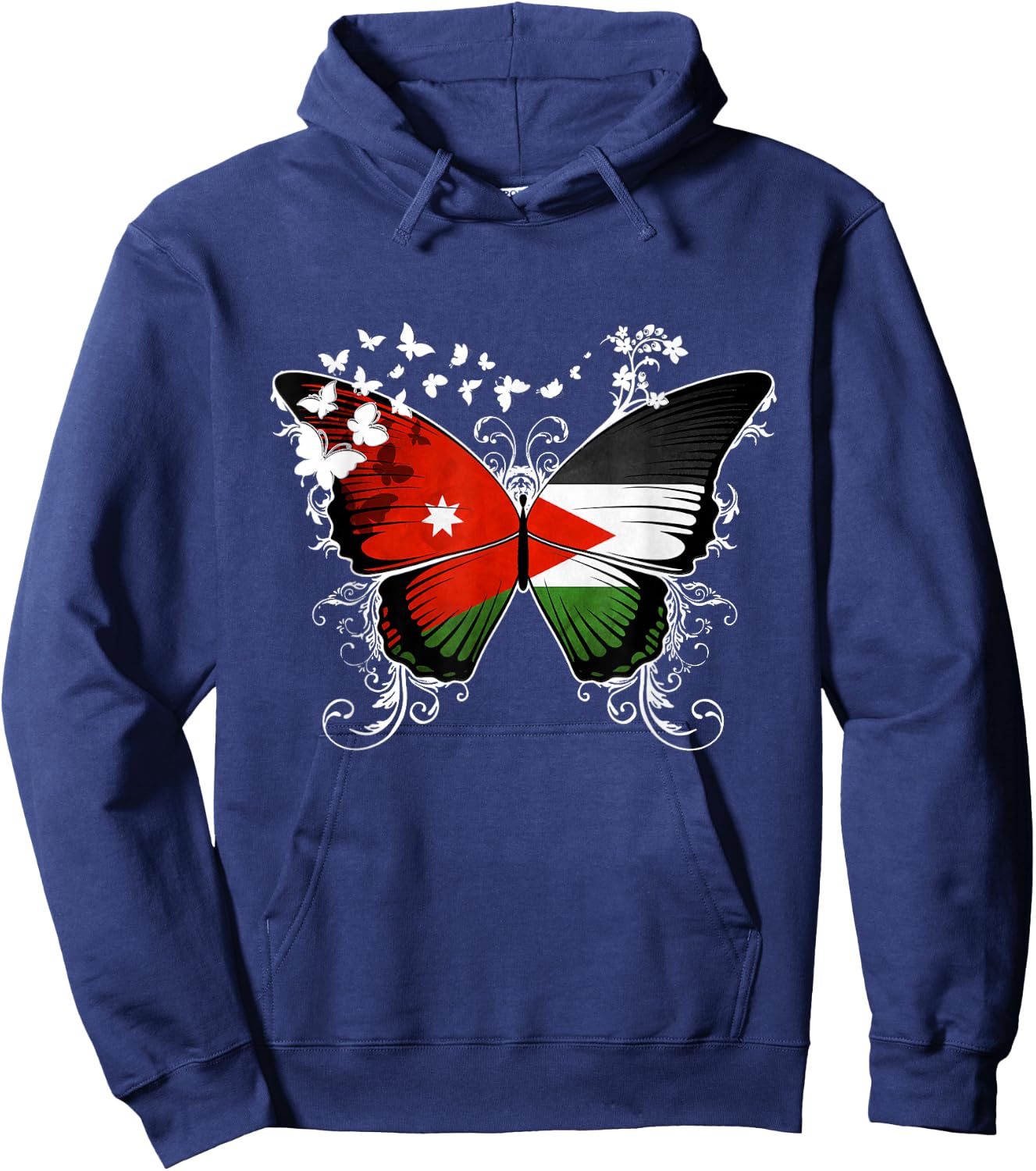 Jordan Flag Jordanian Hoodie - Hoodie | Navy