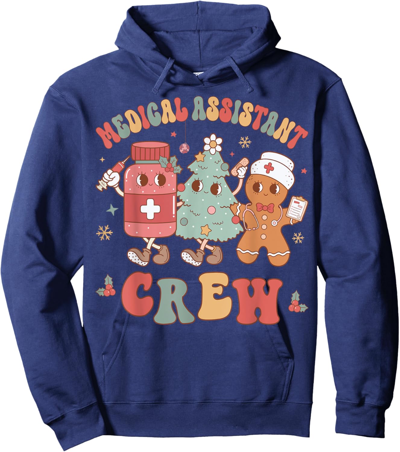 Medical Assistant Crew Christmas Nursing Assistant Group Hoodie - Hoodie | Navy
