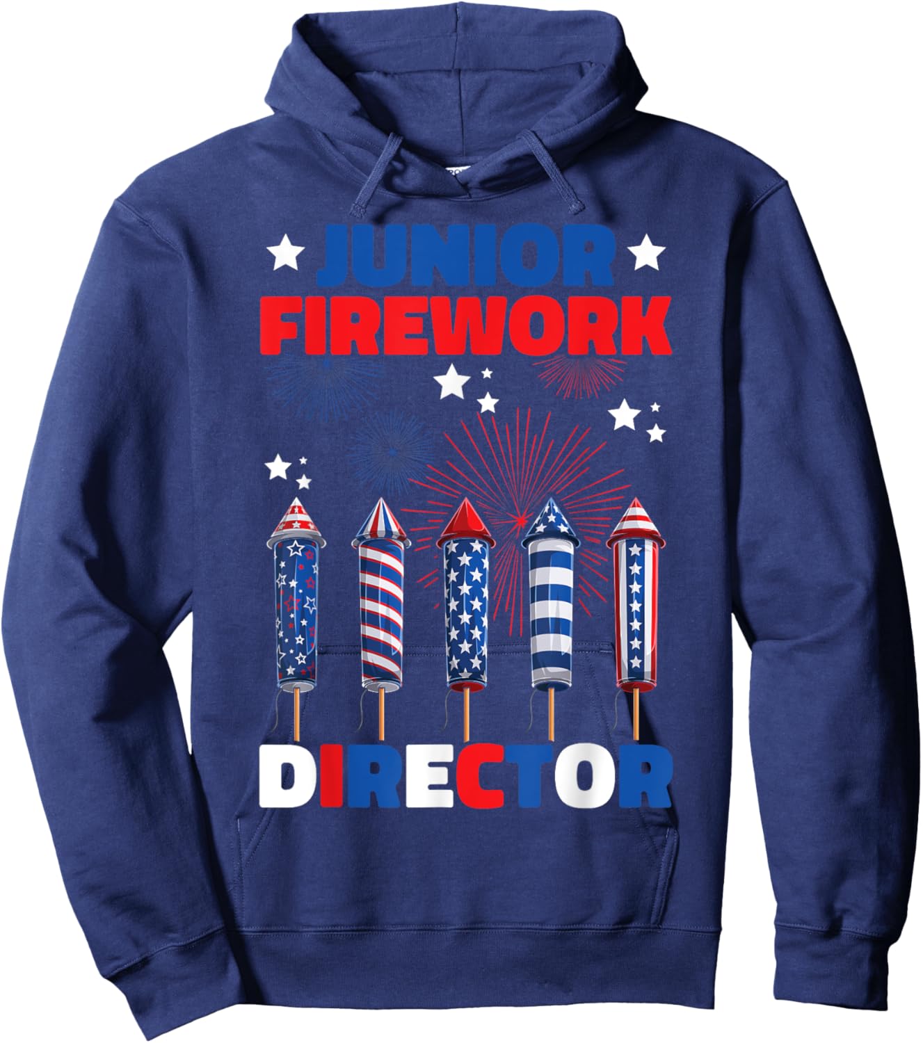 Kids Junior Firework Director American 4th Of July Hoodie - Hoodie | Navy