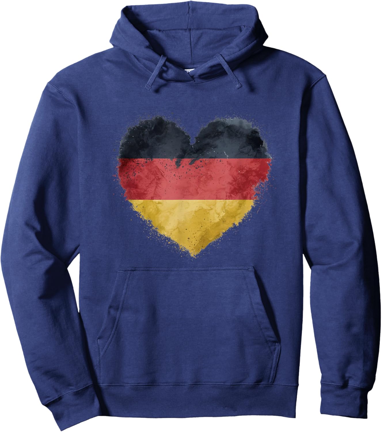Leuchtendes Herz, deutsche Flagge, Farben, Deutschland-Fan Hoodie - Hoodie | Navy