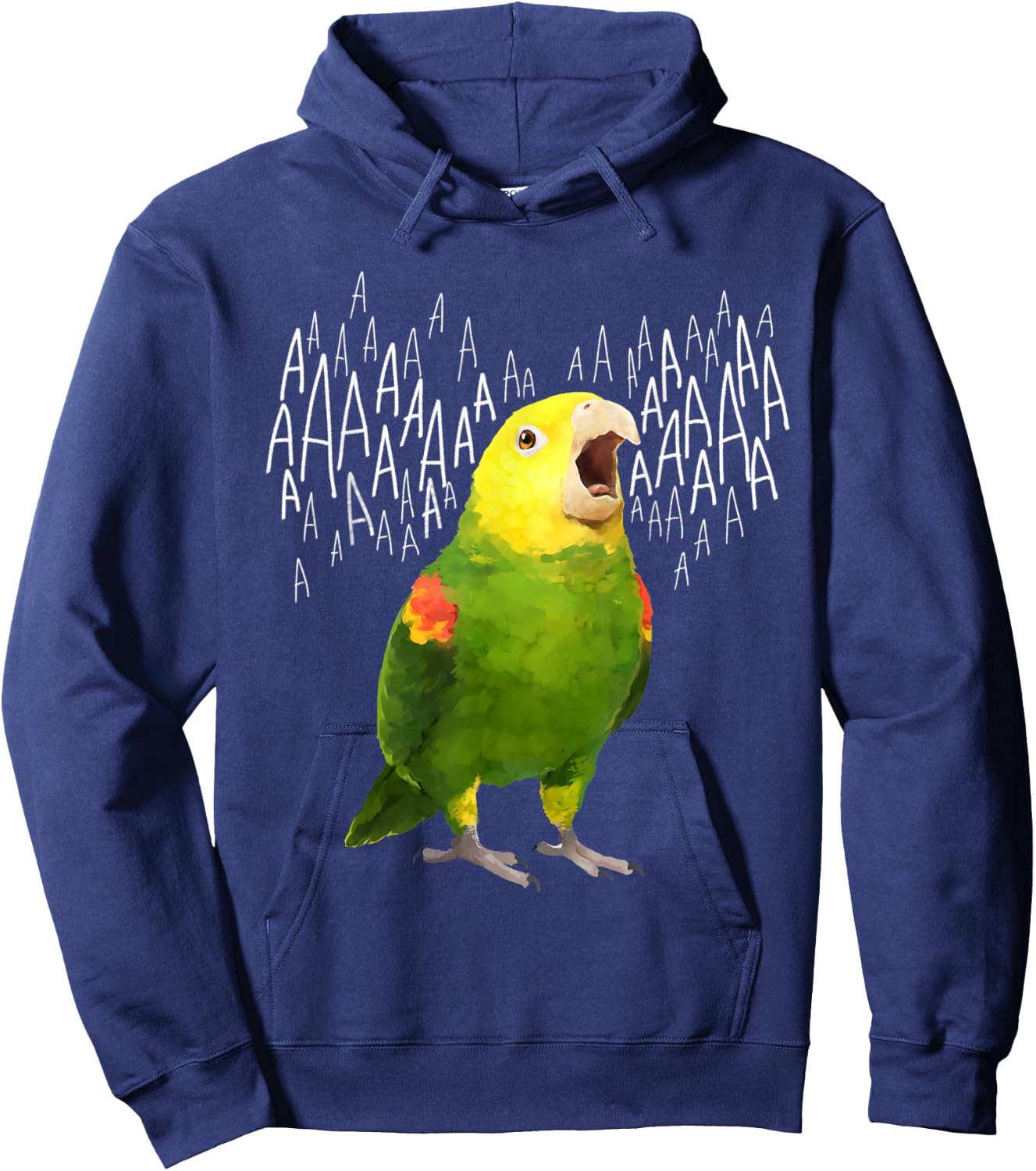 Screaming Amazon Parrot Hoodie - Hoodie | Navy
