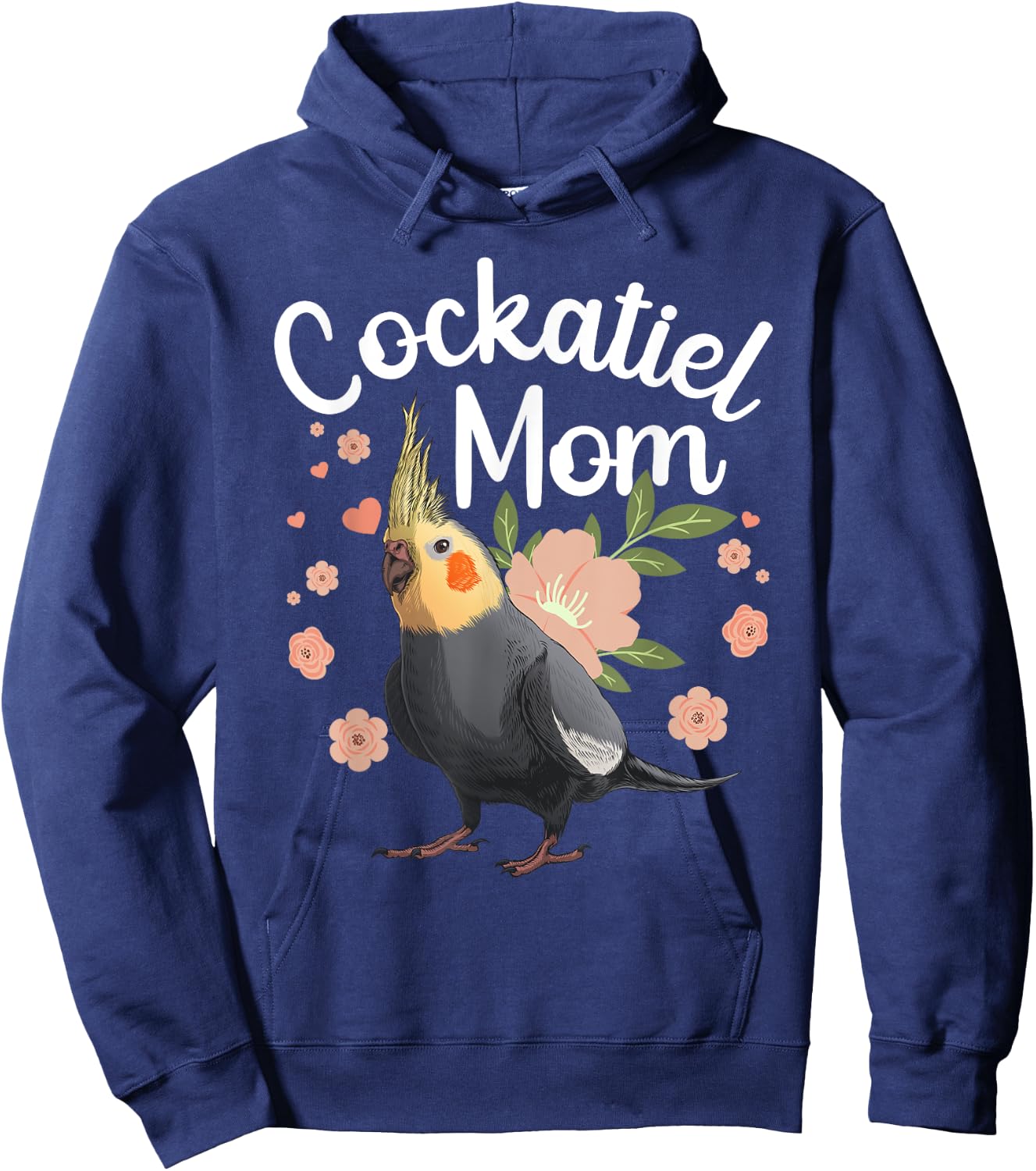 Cool Cockatiel Art For Mom Women Parrot Parakeet Bird Lover Hoodie - Hoodie | Navy
