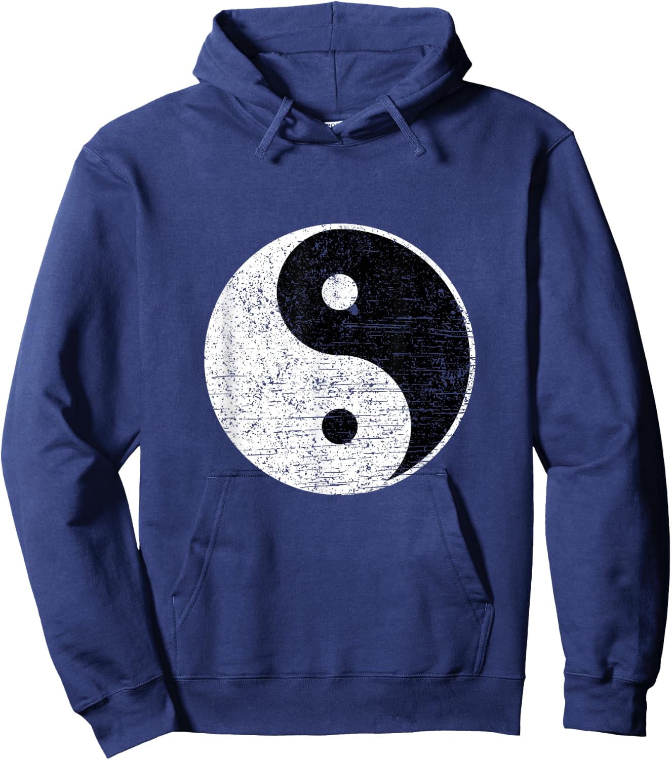 Yin And Yang Black White Abstract Asian Art Style Yoga Gift Hoodie - Hoodie | Navy
