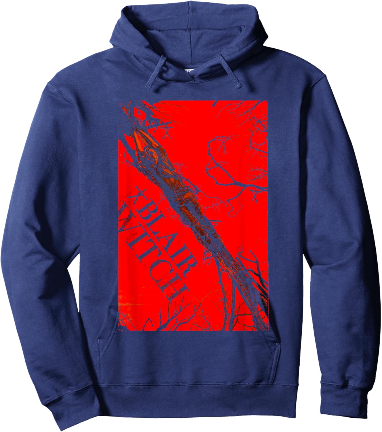 Blair Witch Project Branches with Red Block Hoodie - Hoodie | Navy