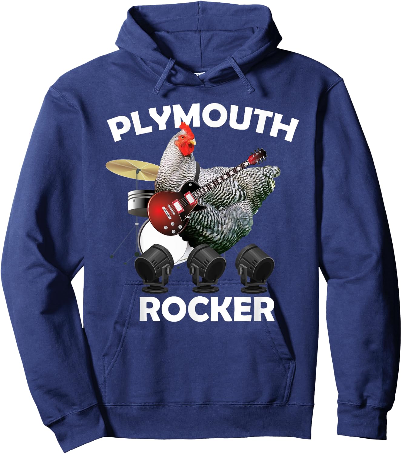 Many Layers of Humor Plymouth Rock Chicken Humor Gift Hoodie - Hoodie | Navy