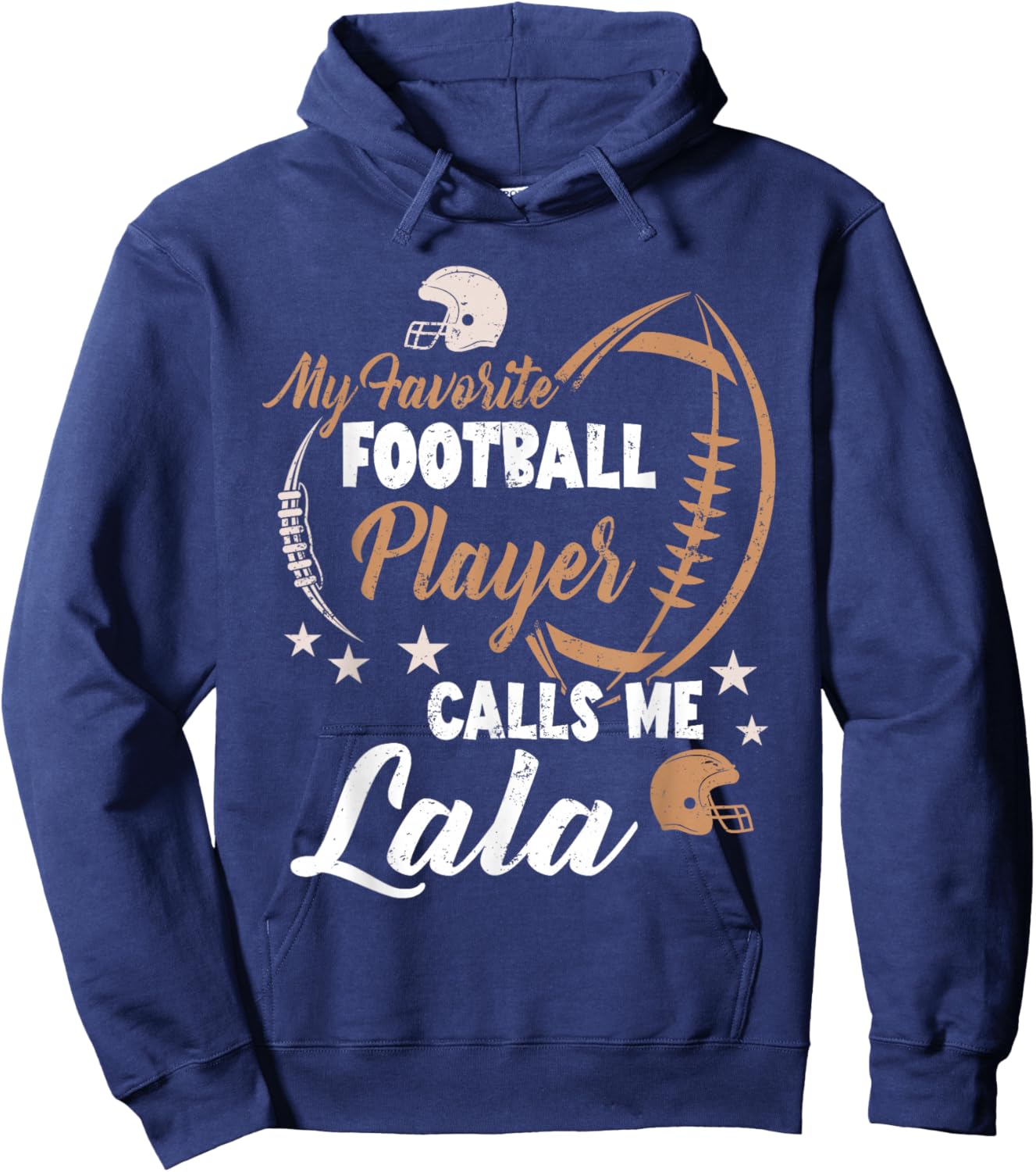 My Favorite Football Player Calls Me Lala Family Matching Hoodie - Hoodie | Navy