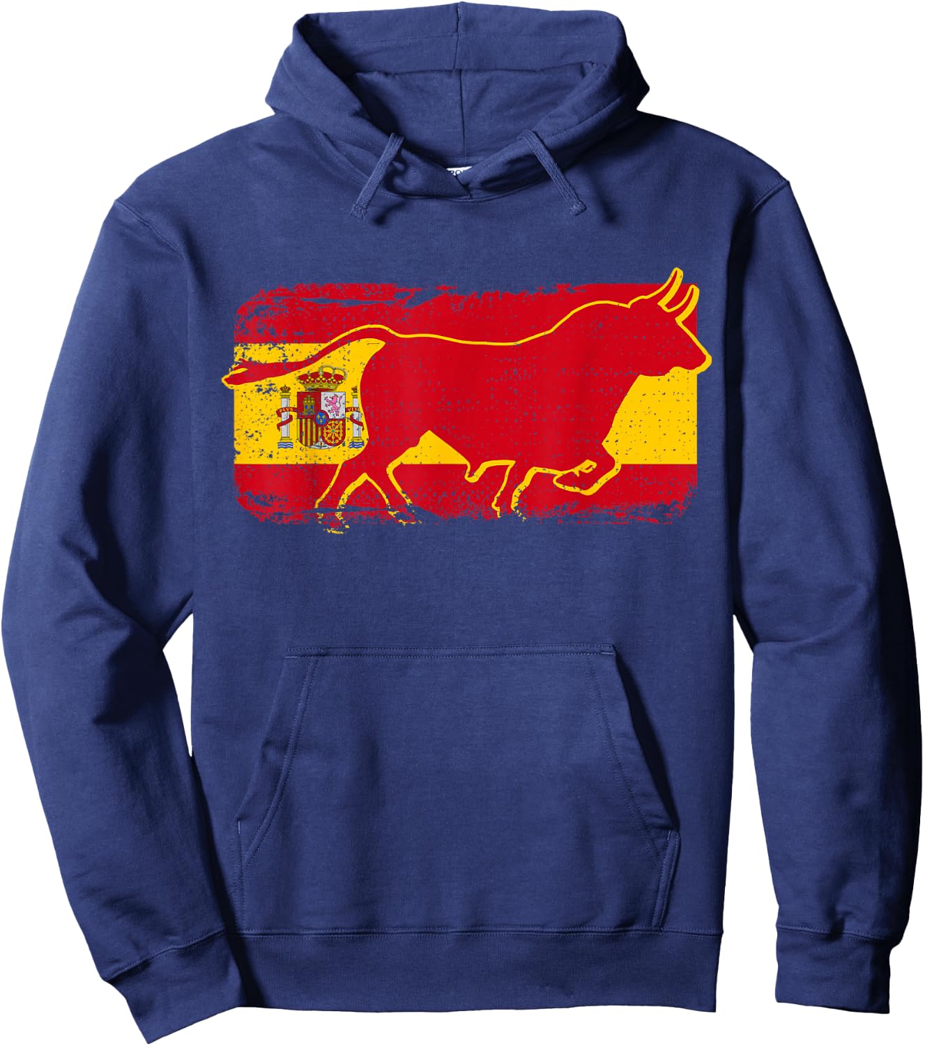 Spain Espana Flag Taurus Football Fan Souvenir Gift Hoodie - Hoodie | Navy