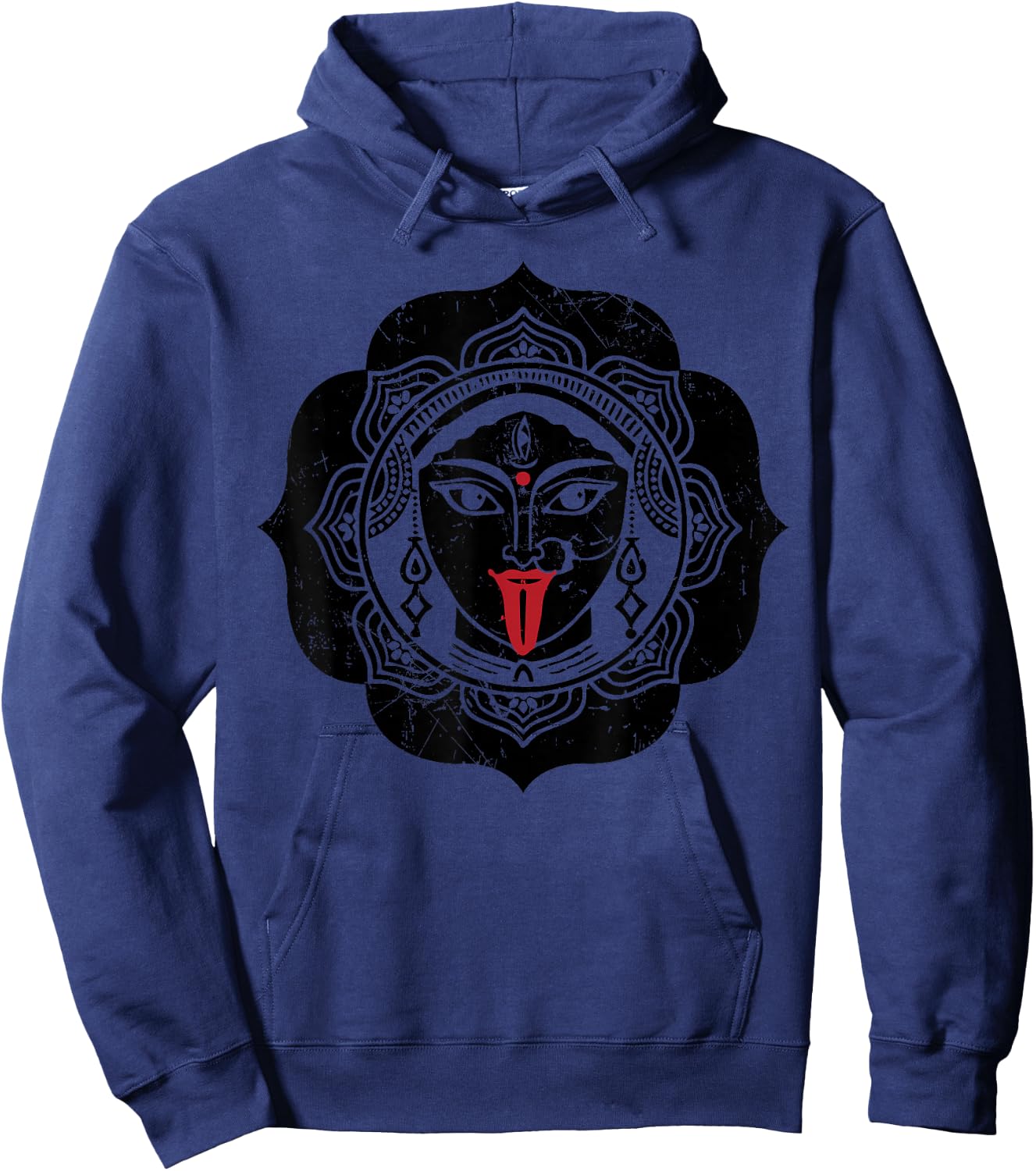 Kali Hindu Deity Goddess Indian Sacred Yoga Puja Kali Hoodie - Hoodie | Navy