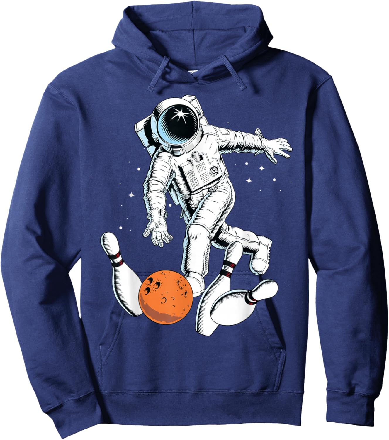 Astronaut Space Bowling Cool Astronaut Bowling Lover Hoodie - Hoodie | Navy