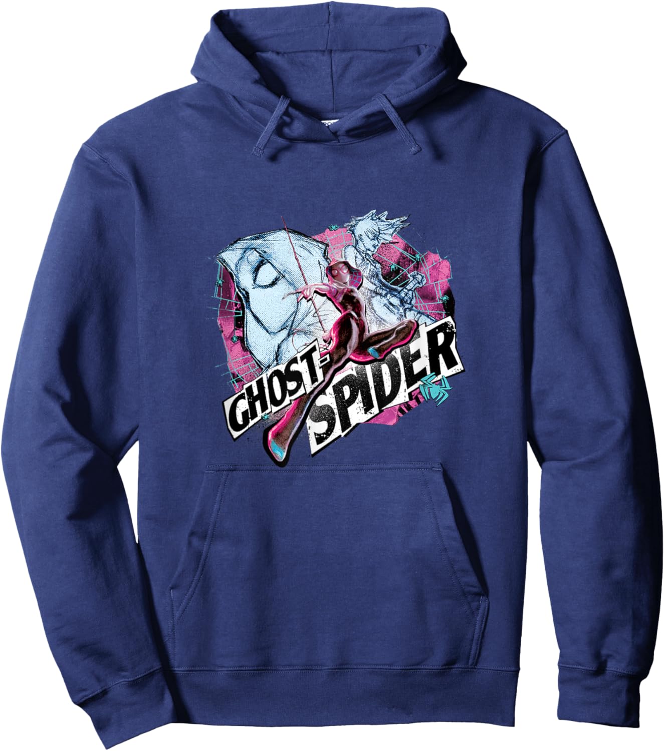 Marvel Spider-Man Gwen Stacy Ghost Spider Comic Collage Hoodie - Hoodie | Navy
