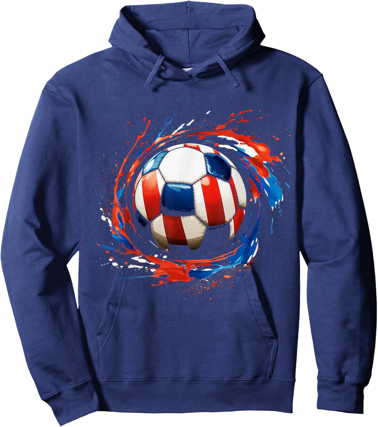 Soccer Football USA Flag Soccer Gift Hoodie - Hoodie | Navy