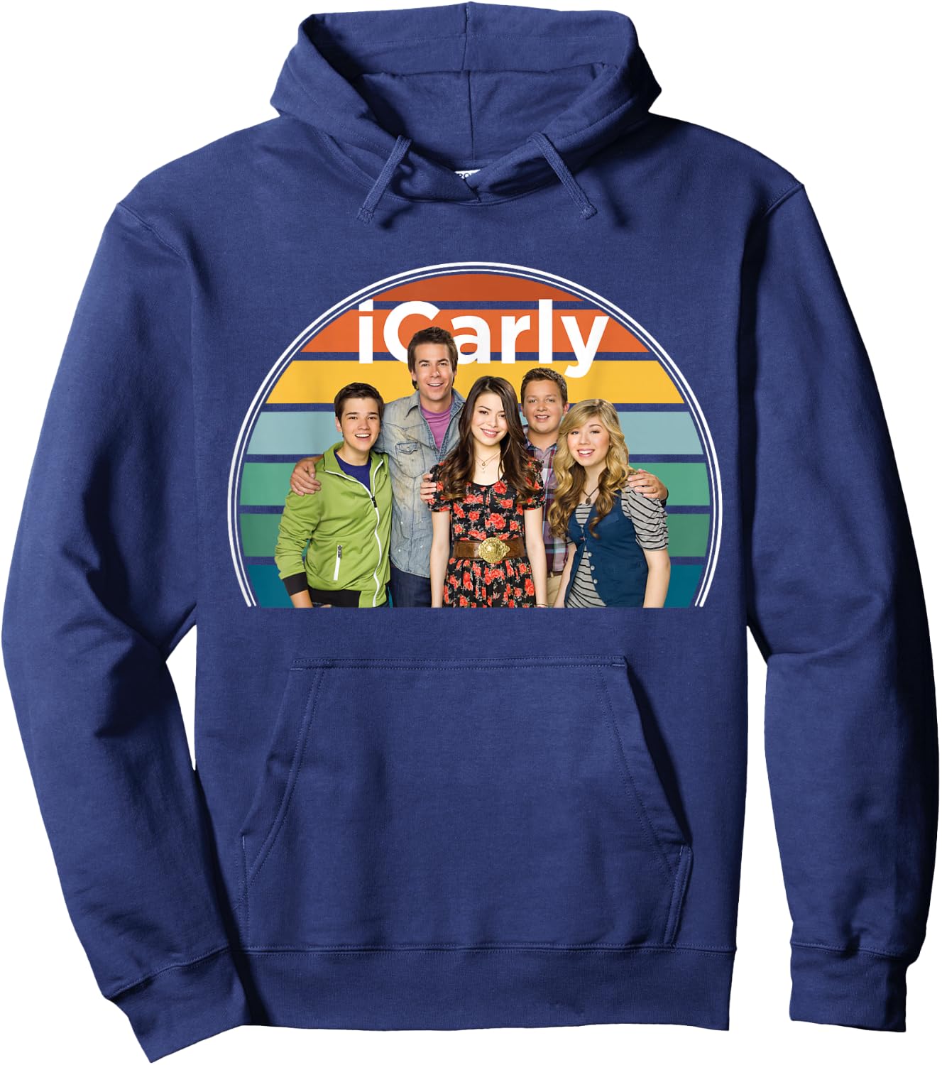 iCarly Rainbow Arc with Carly, Sam, Freddie, and Spencer Hoodie - Hoodie | Navy
