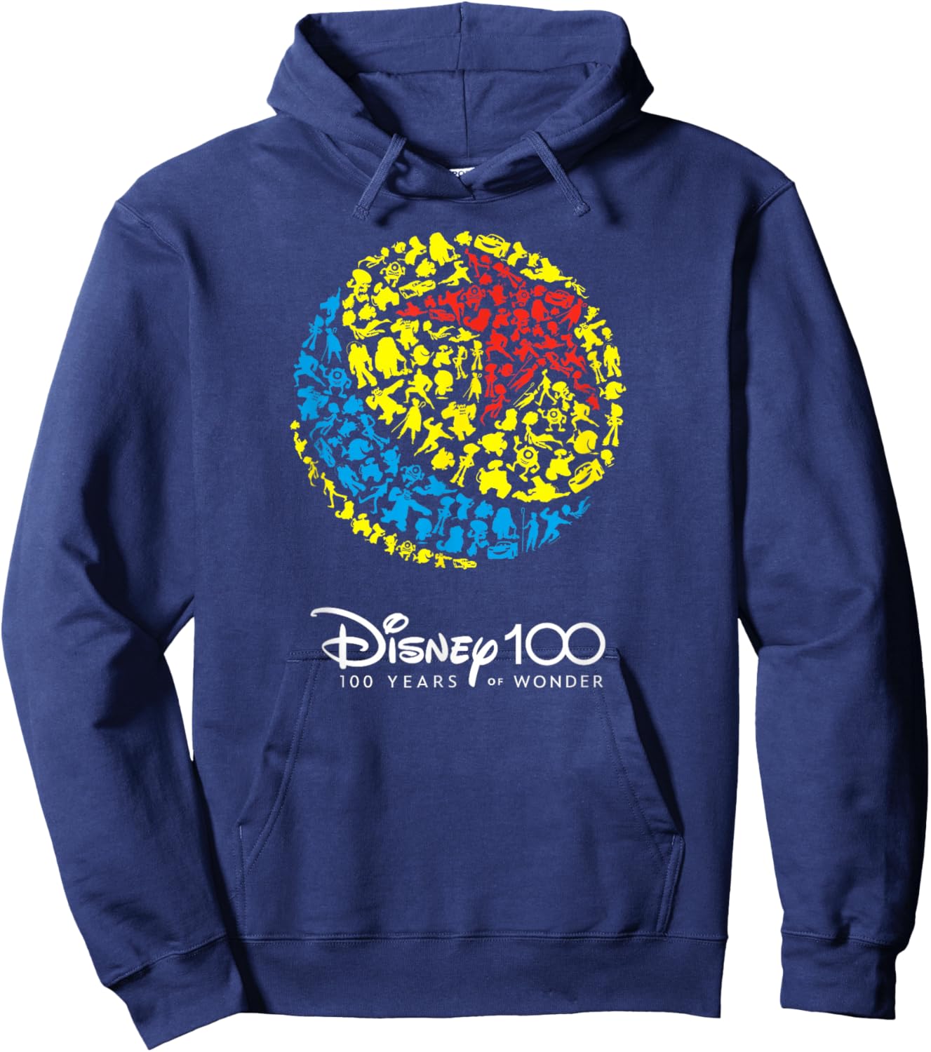 Disney 100 Pixar Ball Characters Anniversary D100 Small Hoodie - Hoodie | Navy