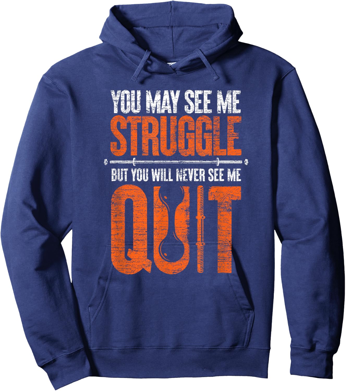 Athlete Gym Workout Exercise Motivational Personal Trainer Hoodie - Hoodie | Navy