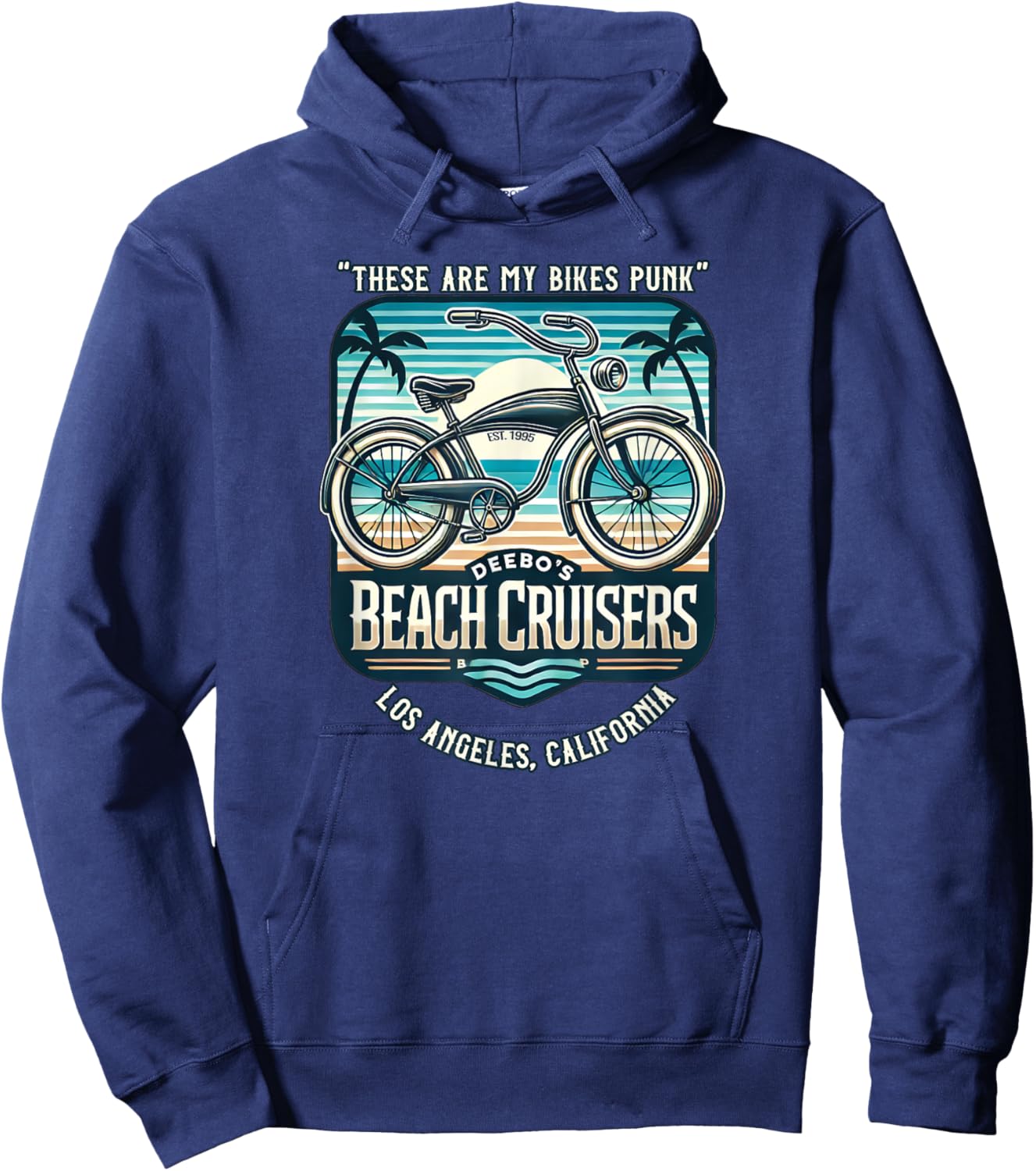 Parody Bike Shop Deebo;s Beach Cruisers Los Angeles 1995 Hoodie - Hoodie | Navy