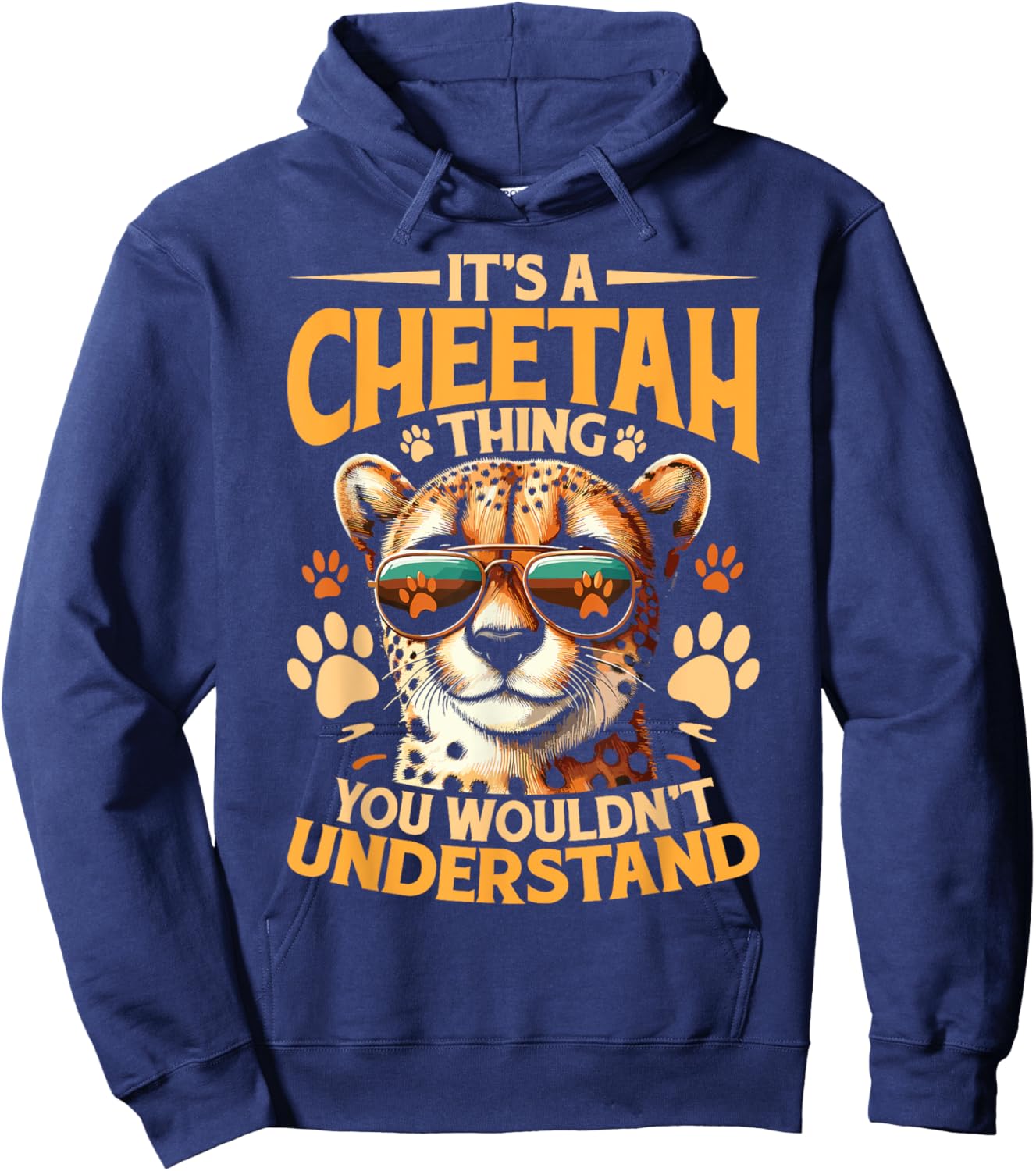 Wild Cat Cheetah Leopard Cheetah Lover Women Kids Hoodie - Hoodie | Navy