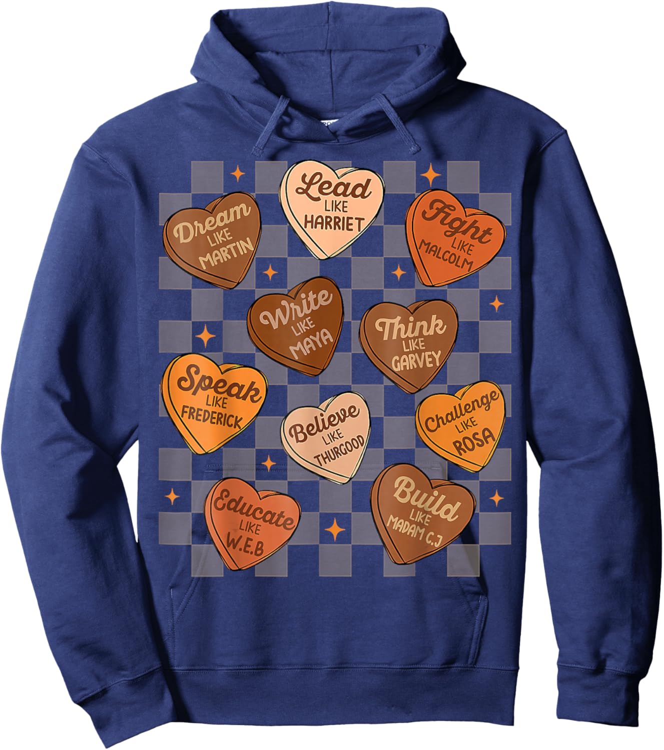 Groovy Black History Month Shirt Women Kids Patrioic Hoodie - Hoodie | Navy