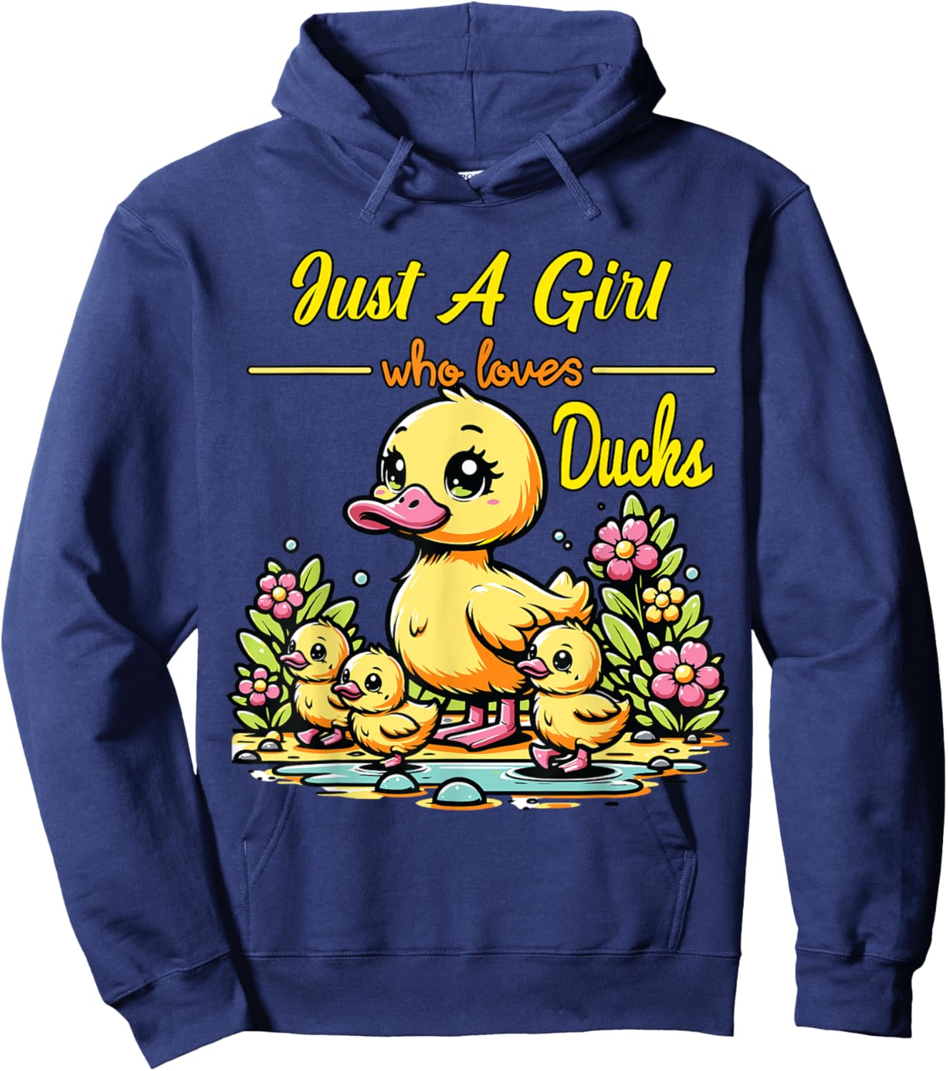 Duck Lover Art Men Women Boys Girls Rubber Duck Funny Ducks Hoodie - Hoodie | Navy