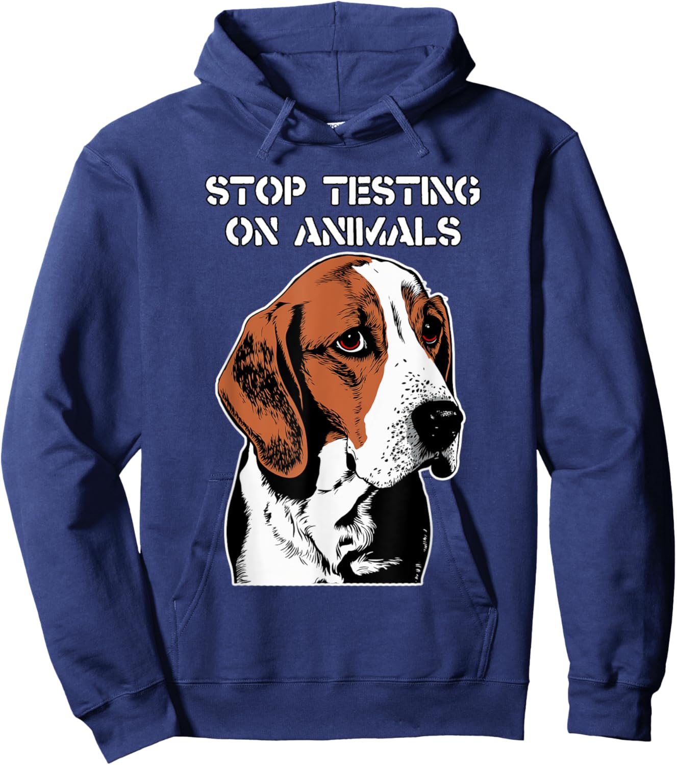 Stop Animal Testing - End Vivisection - Free The Beagles Hoodie - Hoodie | Navy