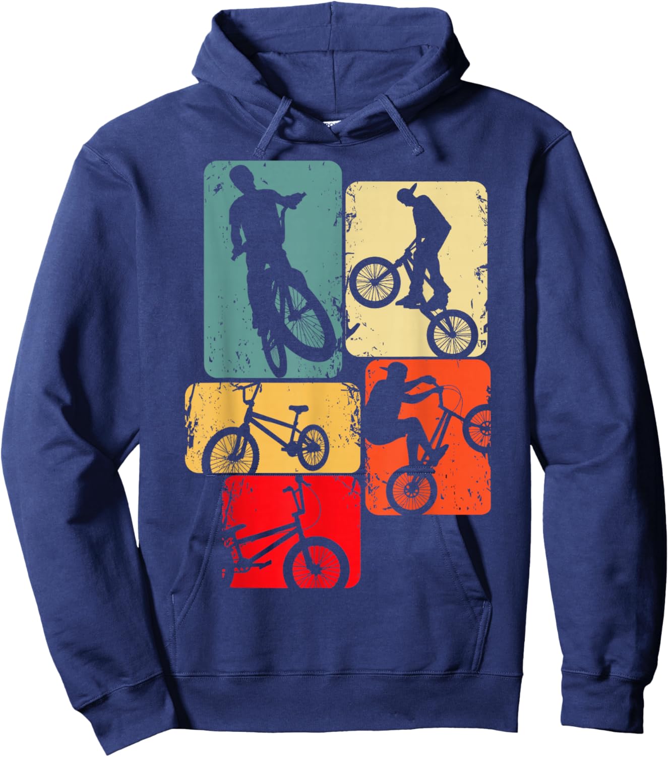 BMX & Freestyler für Kinder & Teenager, , Schwarz, Kurzarm, S (Kleinkind), Klassische Passform, Retro, Sport, Kinder, Weihnachten, Geburtstag Hoodie - Hoodie | Navy