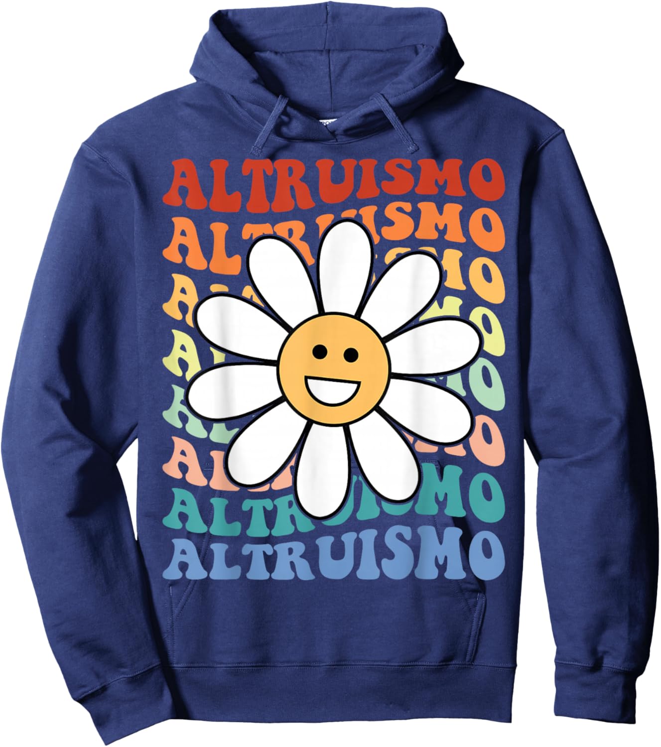 Altruismo Selfless Giving Inspiration Retro Groovy Altruismo Hoodie - Hoodie | Navy