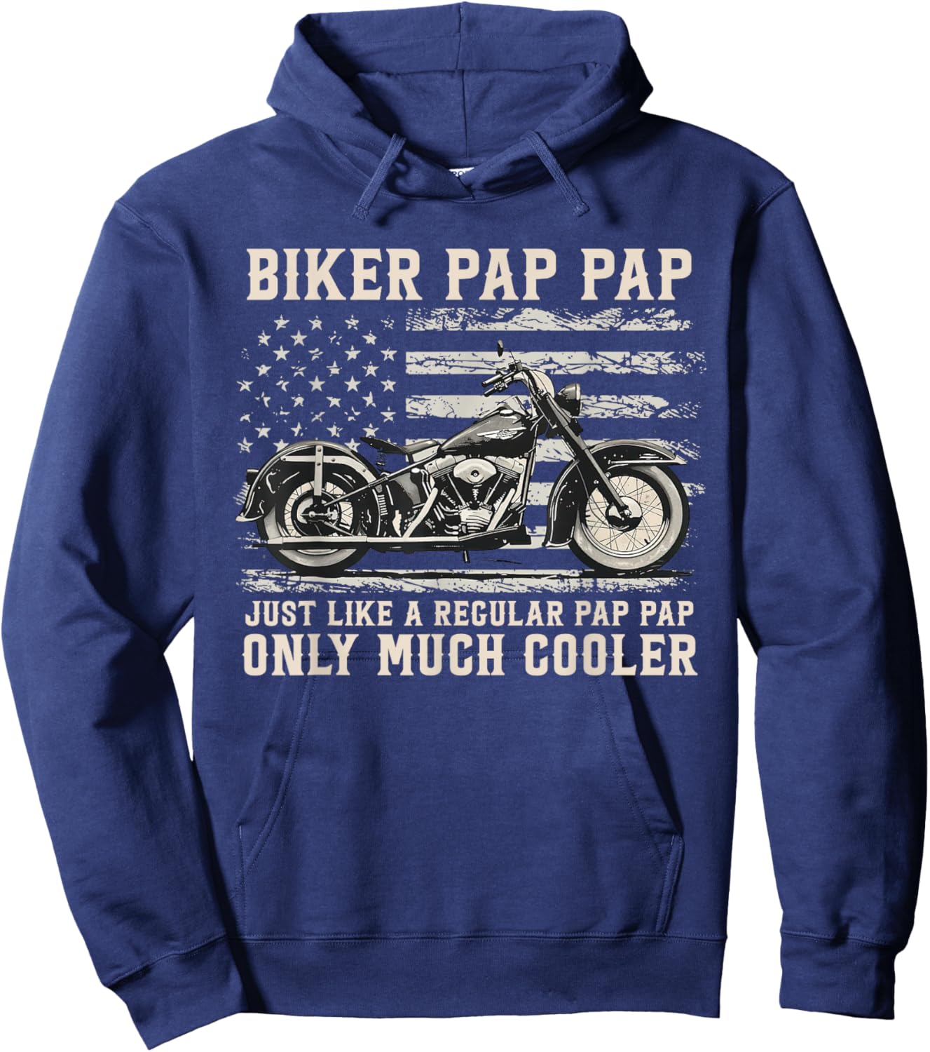 Biker Pap Pap Like A Normal Pap Pap Only Much Cooler Hoodie - Hoodie | Navy