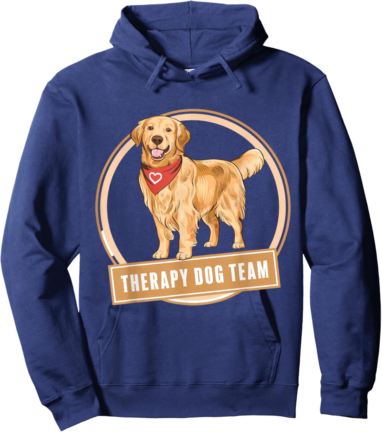 Therapy Dog Team Men Women Girls Kids Hoodie - Hoodie | Navy