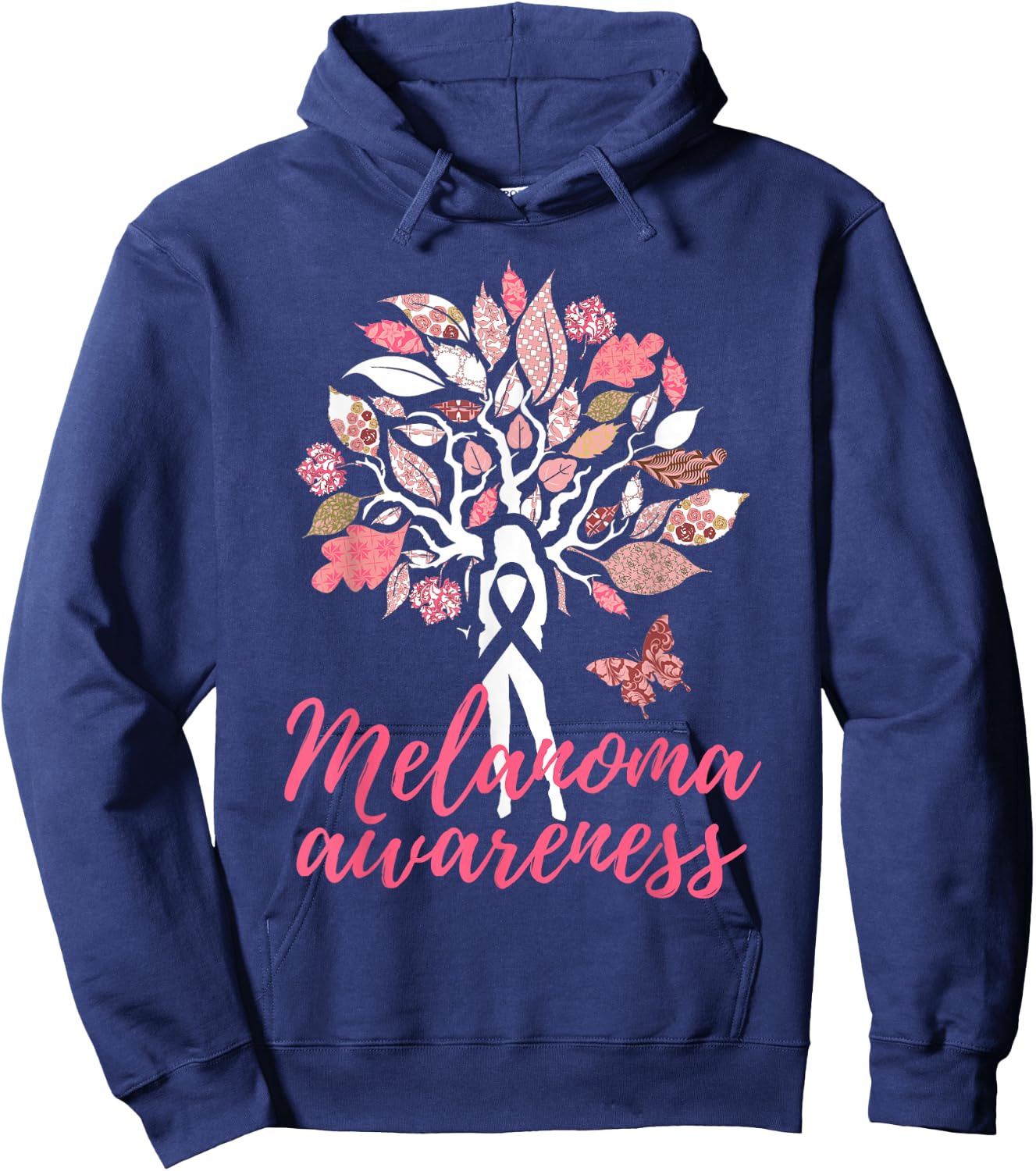 Melanoma Awareness Skin Cancer Hoodie - Hoodie | Navy