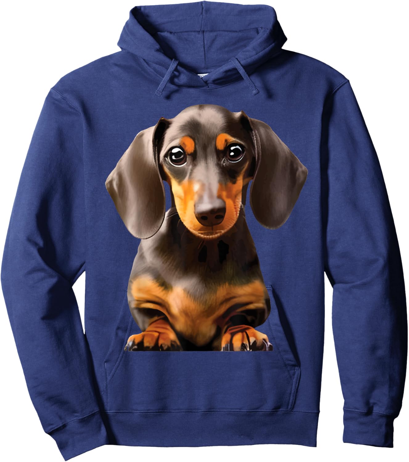 Dachshund Illustration - Dog Lover Animal Pet Trainer Men Women Kids Hoodie - Hoodie | Navy