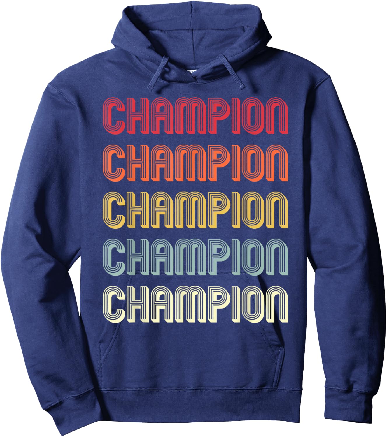 CHAMPION Gift Surname Funny Retro Vintage Birthday Reunion Hoodie - Hoodie | Navy