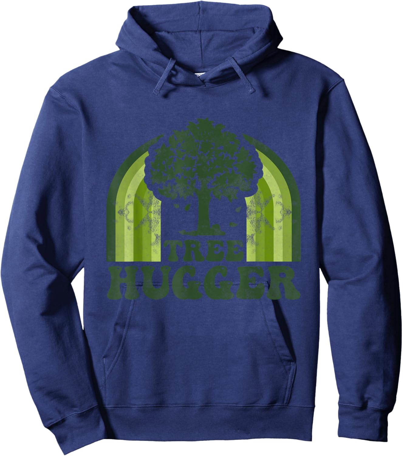Tree Hugger Vintage Retro Nature Environmental Earth Day Hoodie - Hoodie | Navy
