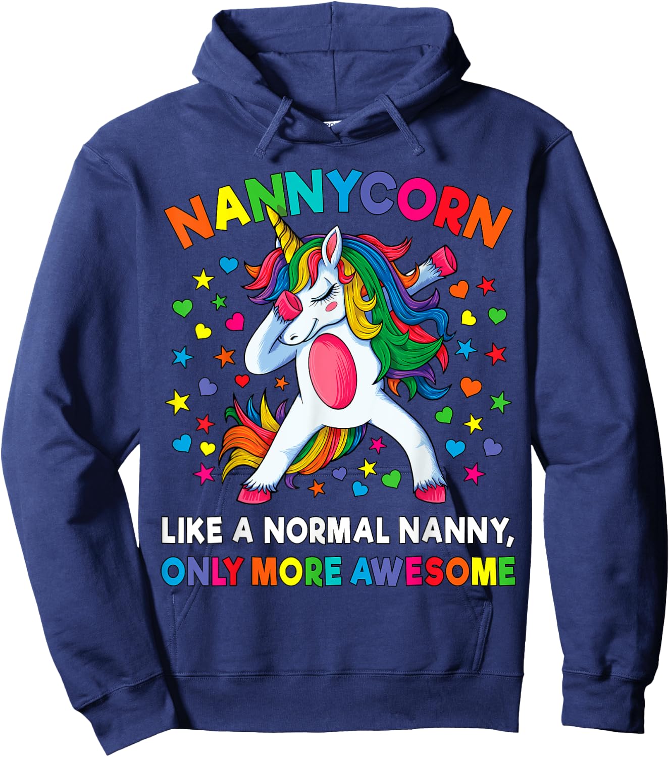 Nannycorn Like A Nanny Only Awesome Dabbing Unicorn Women Hoodie - Hoodie | Navy