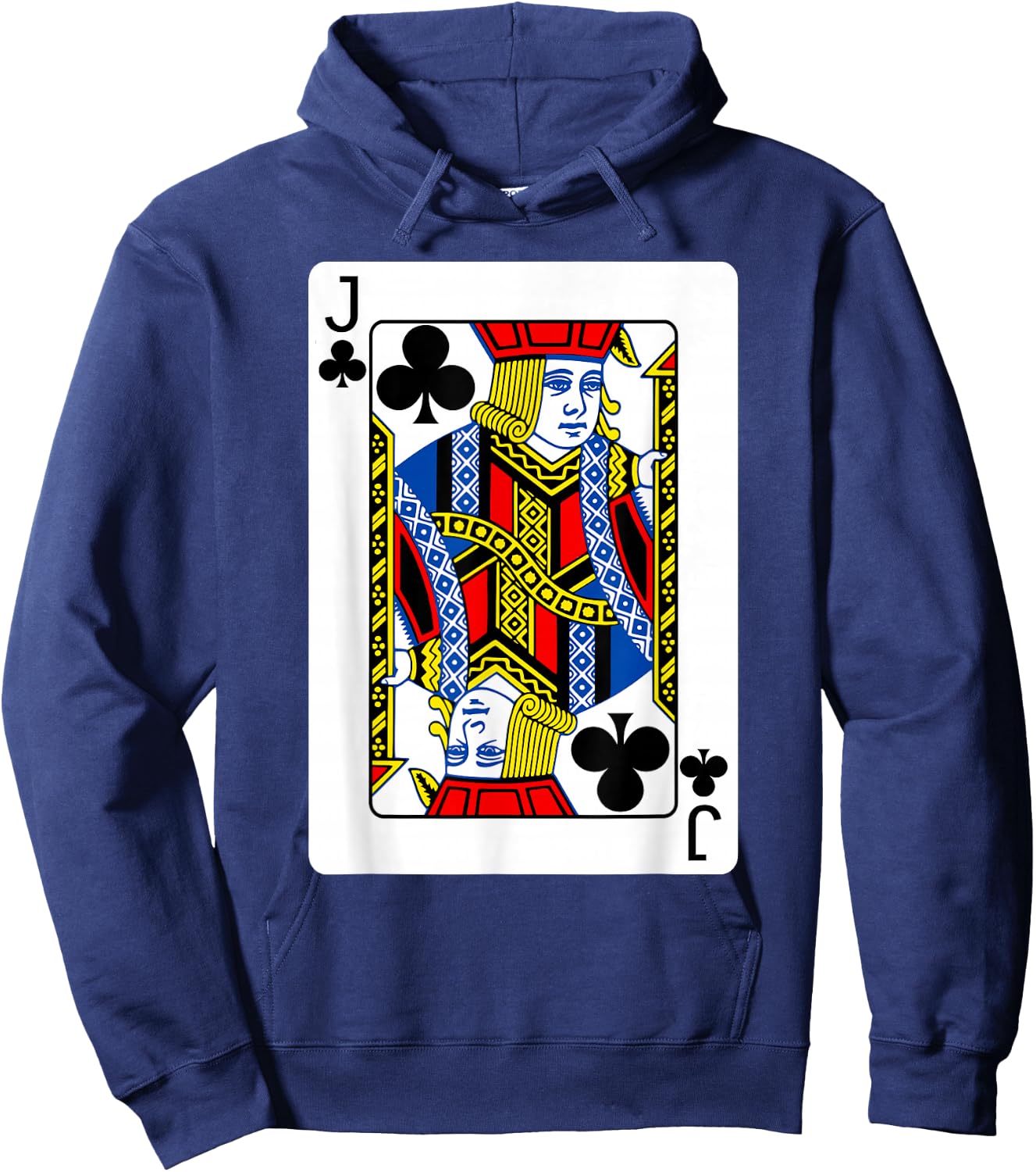 Jacks Of Clubs Playing Card Group Costume Poker Player Hoodie - Hoodie | Navy