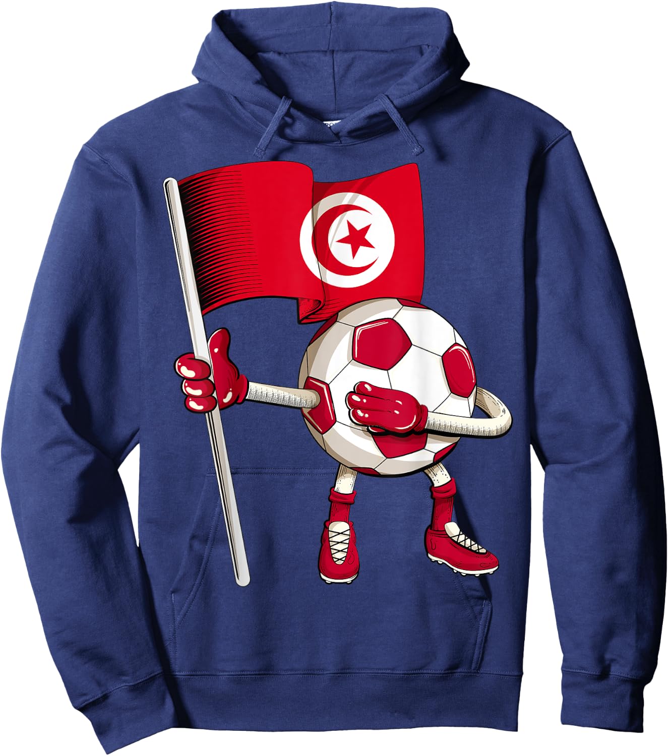 Tunisia Soccer Jersey Tunisian Flag Football Dab Funny Hoodie - Hoodie | Navy