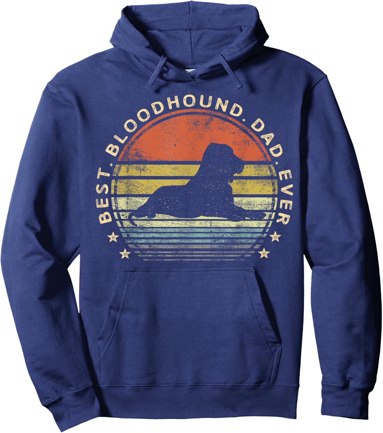 Best Bloodhound Dad Ever Dog Lover Gifts Pet Owner Daddy Men Kids Hoodie - Hoodie | Navy