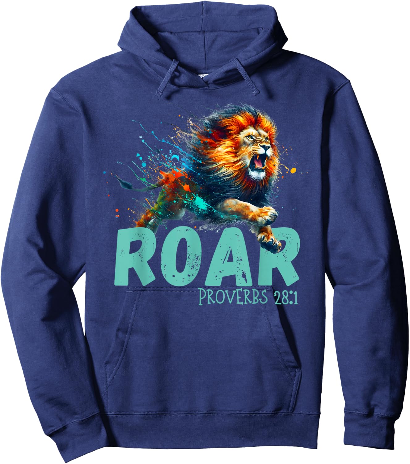 Inspirational Lion Roar Hoodie - Hoodie | Navy